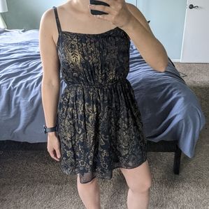 Abercrombie & Fitch Gold Navy Dress